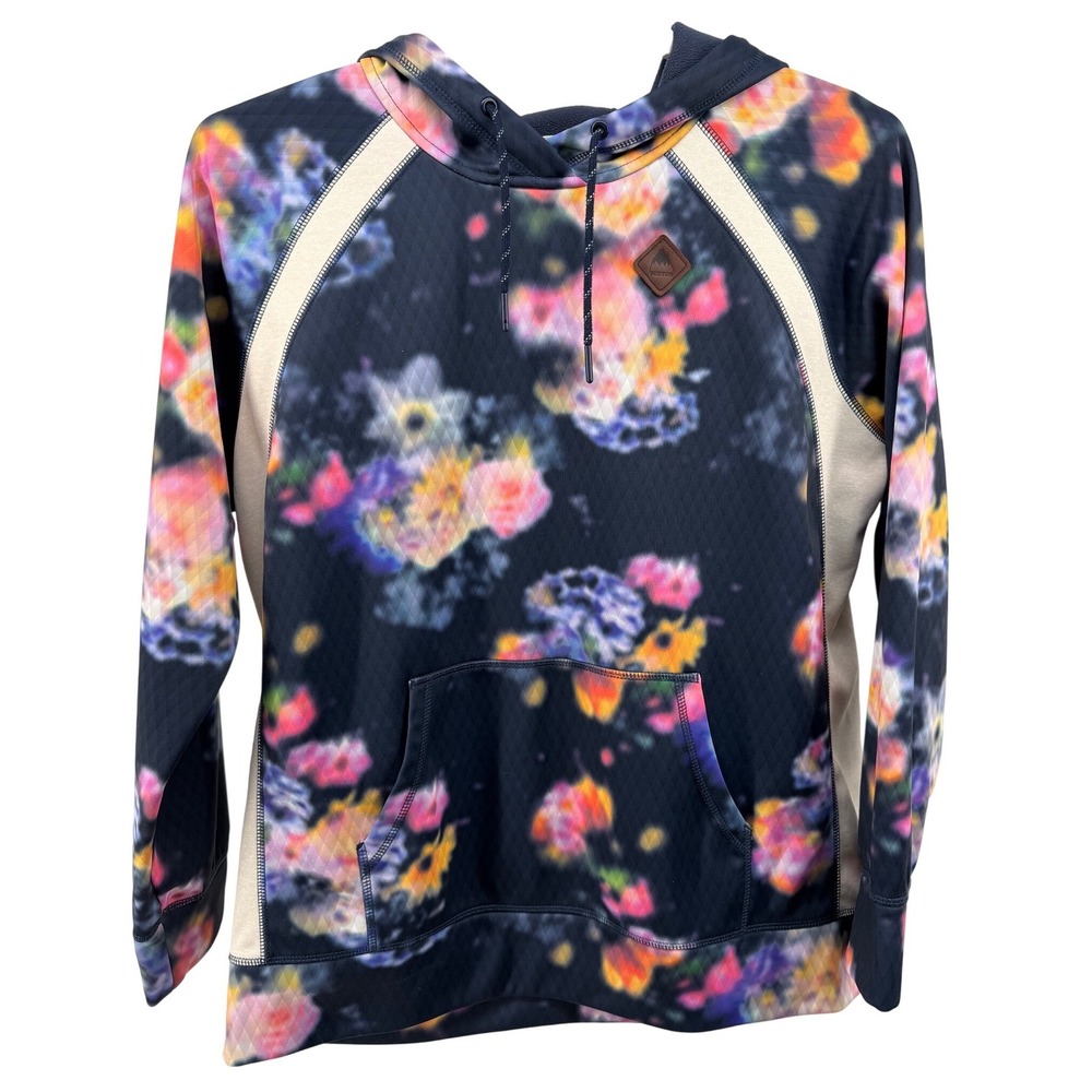 Burton Heron Pullover Hoodie Floral Print Women's XL Long Sleeve Pocket Warm